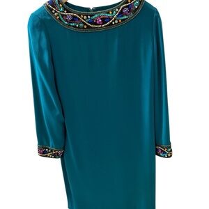 Niteline Della Roufogali Petite Size 10 Emerald Green Cocktail Evening Dress